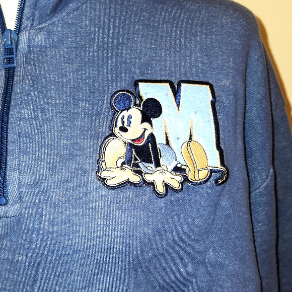 Disney~ Vintage Mickey Mouse Kangaroo Pocket Sweatshirt Size M - Picture 2 of 7